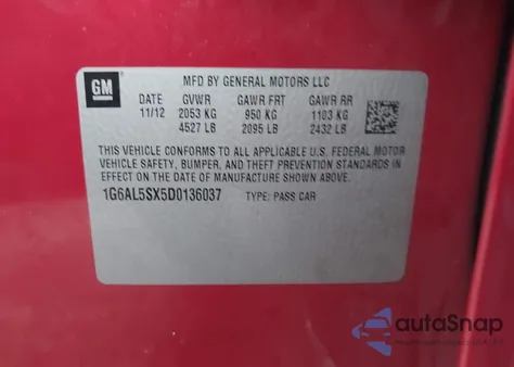 2013 Cadillac Ats Premium from USA, damaged, VIN 1G6AL5SX5D0136037